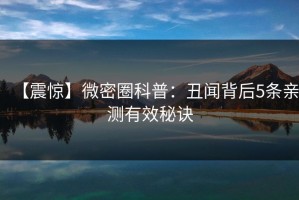【震惊】微密圈科普：丑闻背后5条亲测有效秘诀