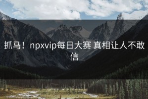 抓马！npxvip每日大赛 真相让人不敢信