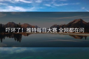吓坏了！推特每日大赛 全网都在问