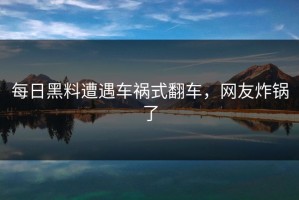每日黑料遭遇车祸式翻车，网友炸锅了