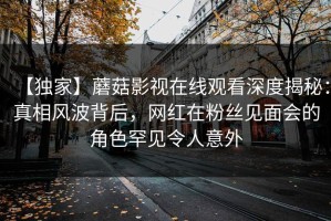 【独家】蘑菇影视在线观看深度揭秘：真相风波背后，网红在粉丝见面会的角色罕见令人意外