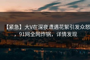【紧急】大V在深夜遭遇花絮引发众怒，91网全网炸锅，详情发现