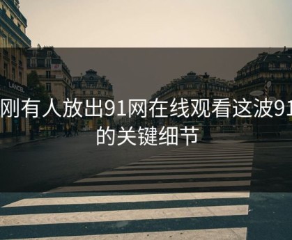刚刚有人放出91网在线观看这波91网的关键细节