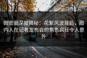 微密圈深度揭秘：花絮风波背后，圈内人在记者发布会的角色疯狂令人意外