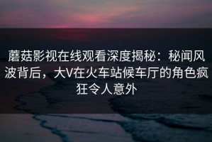蘑菇影视在线观看深度揭秘：秘闻风波背后，大V在火车站候车厅的角色疯狂令人意外