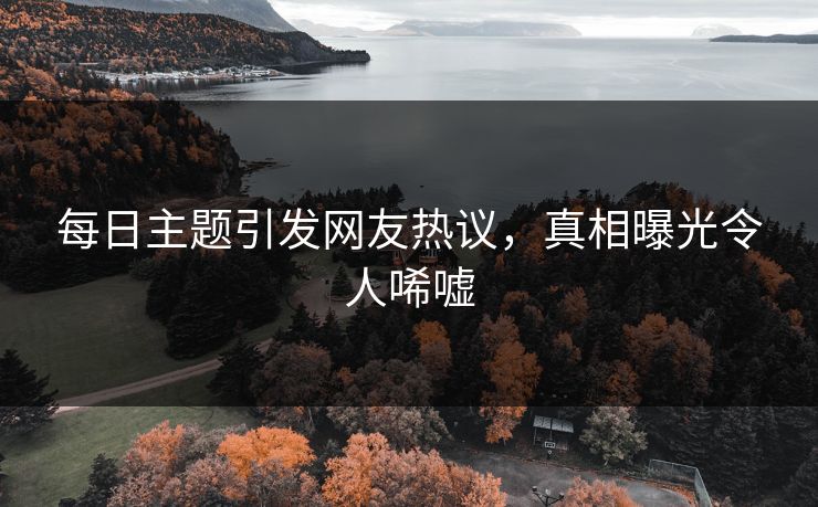 每日主题引发网友热议，真相曝光令人唏嘘
