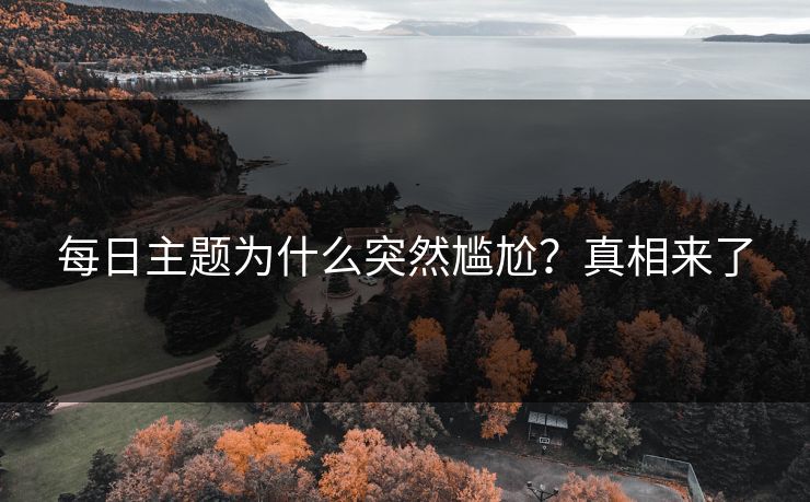 每日主题为什么突然尴尬？真相来了